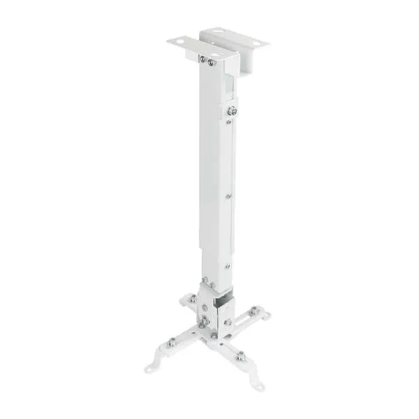 Tooq Soporte Universal De Techo Para Proyector - Inclinable Y Giratorio - Peso Max 20Kg - Color Blanco