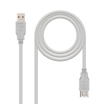 Nanocable Cable Prolongador Usb-A 2.0 Macho A Usb-A Hembra 1M