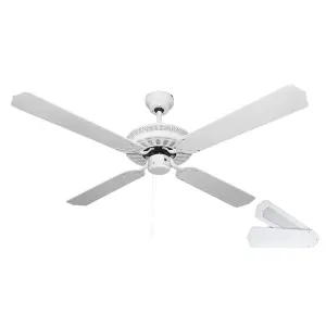 Orbegozo Ventilador De Techo CF 07132 B - 3 Velocidades, 4 Aspas Reversibles, 60W, 132cm, Blanco