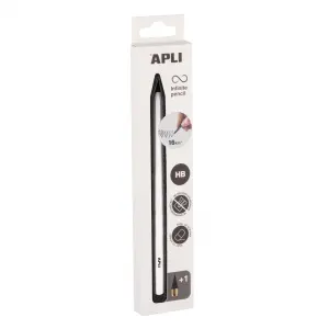 Apli Infinite Pencil Pack HB con Mina de Recambio y Tapon Protector - Color Blanco
