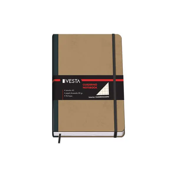 Dohe Cuaderno Cartone 96 Hojas Papel Ahuesado 80gr Tapa Tres Piezas Cierre Gomas