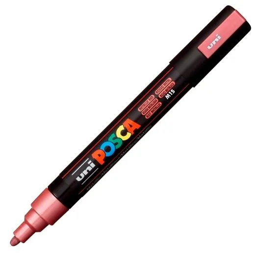 Posca Marcador  Pc-5M No Permanente Punta Forma De Bala 1,8 - 2,5 Mm Rojo Metálico