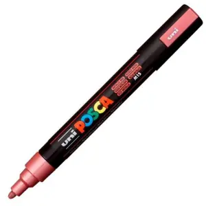 Posca Marcador PC-5M No Permanente Punta Forma De Bala 1,8 - 2,5 Mm Rojo Metálico