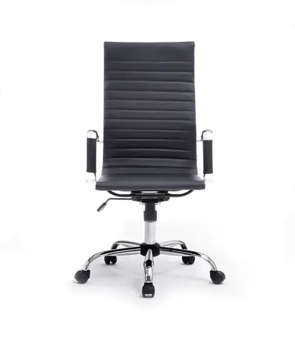 Silla De Oficina Equip Respaldo Alto Color Negro Recubrimiento Pu De Alta Calidad Ergonomica