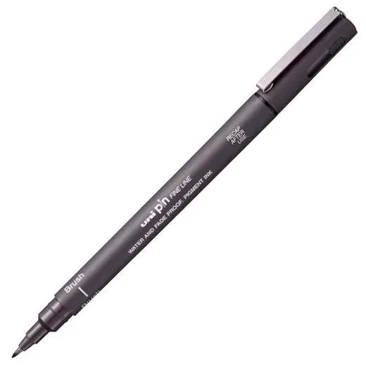 Uniball Rotulador Calibrado Pin-200(S) Br Punta Pincel Gris Oscuro Caja 12 Ud