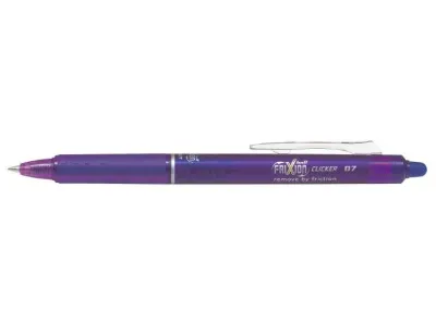 Pilot Frixion Clicker Boligrafo De Gel Borrable Retractil - Punta De Bola 0.7Mm - Trazo 0.4Mm - Grip Ergonomico - Color Violeta