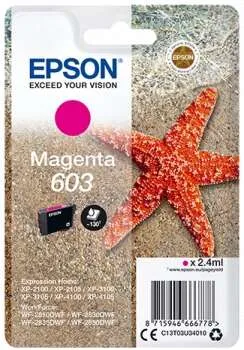 Epson Tinta Magenta Nº 603 para XP-2100, 3100, 4100 / WF-2830DWF, 2850DW