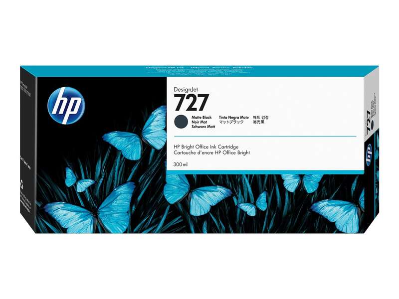 Hp 727 Negro Mate Cartucho De Tinta Original - C1Q12A