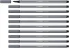 Stabilo Pen 68 Rotulador Punta de Fibra 1mm Tinta Base Agua Color Gris Oscuro
