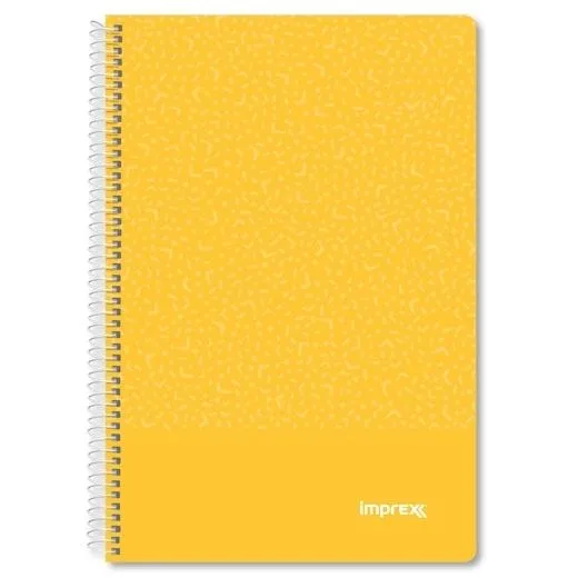 Imprex Cuaderno Espiral Tapa Pp Folio 80H 90Gr 4X4 Amarillo