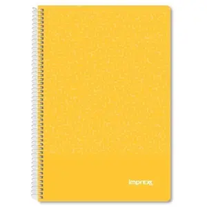 IMPREX Cuaderno Espiral Tapa PP 80H 90gr 4x4 Amarillo