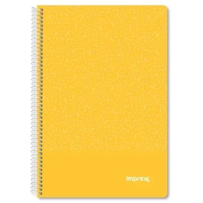 IMPREX Cuaderno Espiral Tapa PP 80H 90gr 4x4 Amarillo