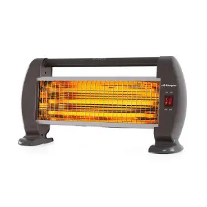 Orbegozo BP 0206 Estufa de Cuarzo 1200W - 3 Niveles de Potencia, Antivuelco