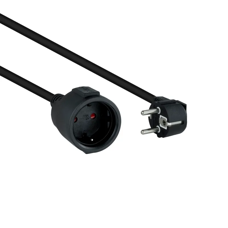 Nanocable Cable Alim. Alargador Schuko Negro 5 M