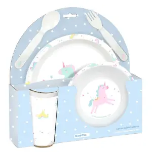 Safta Unicornio Set de Menaje Infantil PVC Sin BPA 260x90x260mm Color Azul