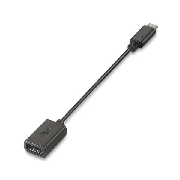 Aisens Cable Usb 2.0 3A - Tipo Usb-C/M-A Hembra - 15Cm - Color Negro
