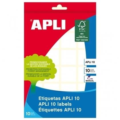 Apli Etiquetas Adhesivas 32X41Mm Escritura Manual C/Romos 9 X 10H Blanco