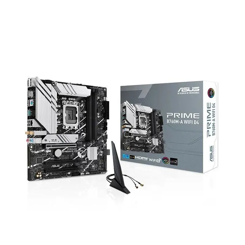 ASUS PRIME B760M-A WIFI D4 M-ATX Skt 1700 12º/13º Gen 4 DDR4 3200MHz HDMI USB-C