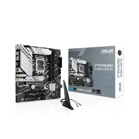 ASUS PRIME B760M-A WIFI D4 M-ATX Skt 1700 12º/13º Gen 4 DDR4 3200MHz HDMI USB-C