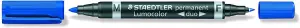 Staedtler Lumocolor 348 Rotulador Permanente Doble Punta Secado Rápido Azul