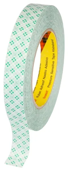 3M Cinta Adhesiva Doble Cara 25mm x 50m 260µm PVC 38µm Adhesivo 375 Color Blanco