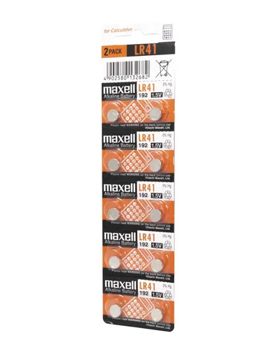 Pilas Lr41 Maxell Lr0041-B10 1.5V Blister 10 Unidades (Ecotasas Incluidas)