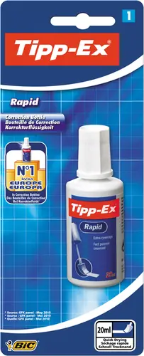 Tipp-Ex Corrector Líquido Rapid 20ml Blíster 1 Unidad