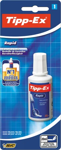 Tipp-Ex Corrector Líquido Rapid 20ml Blíster 1 Unidad