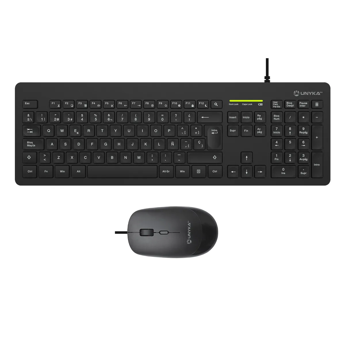 TECLADO Y MOUSE UNYKAch MK211 PRO SLIM 2400 DPI DISEÑO ULTRA DELGADO 