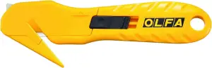 Olfa SK-10 Cuchilla de Seguridad con Hoja Oculta de Acero Inoxidable, Uso Ambidiestro