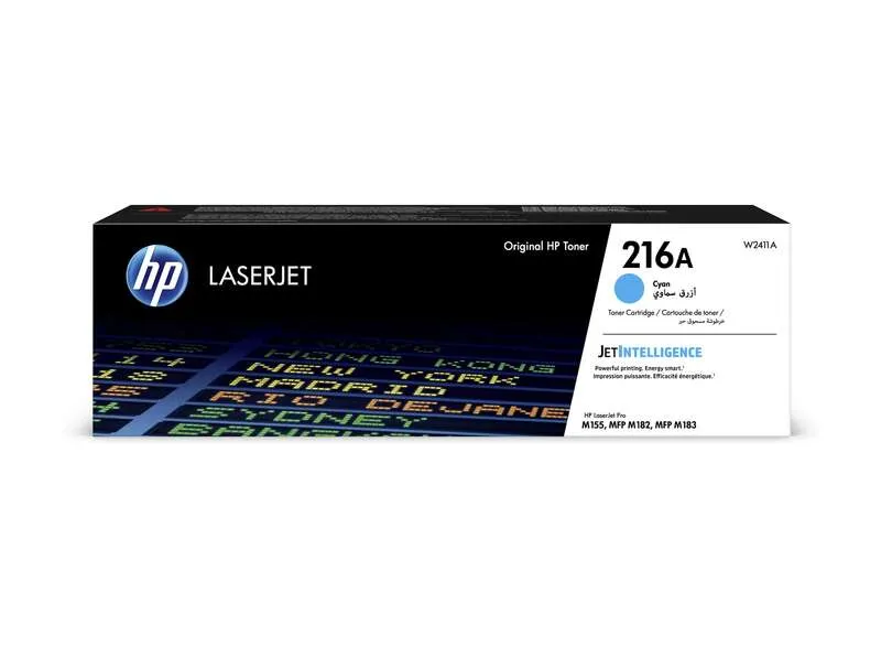 HP Tóner Cian 216A para LaserJet Pro MFP M182n y M183fw