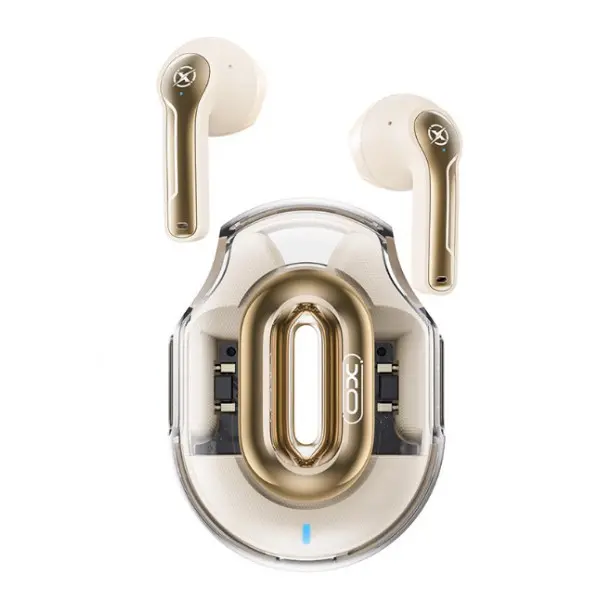 XO X43 Auriculares TWS Bluetooth 5.4 con Estuche USB-C y Autonomía de 18h Beige
