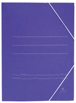 Mariola Carpeta Cartón Sencilla 500g Gomas Folio Azul Mate - 20 Unidades