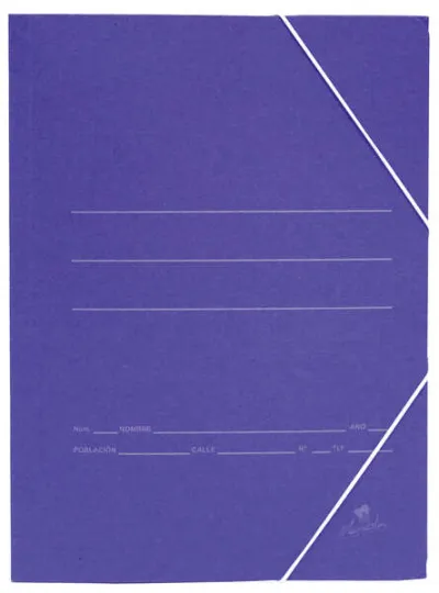 Mariola Carpeta Cartón Sencilla 500g Gomas Folio Azul Mate - 20 Unidades
