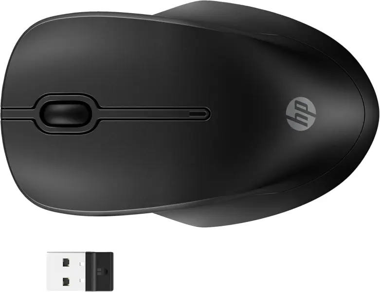 Hp 255 Raton Inalambrico Dual Bluetooth/2.4Ghz - Ambidiestro - Sensor Optico 1600 Dpi Multi‑Superficie - Autonomia Hasta 12 Meses - Laterales Antideslizantes Y Clic Silencioso - Usb‑A Dongle Incluido - Color Negro