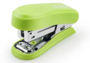 Novus Mini Grapadora Compacta - Hasta 12 Hojas - Grapado Cerrado y Abierto - Incluye 320 Grapas - Color Verde