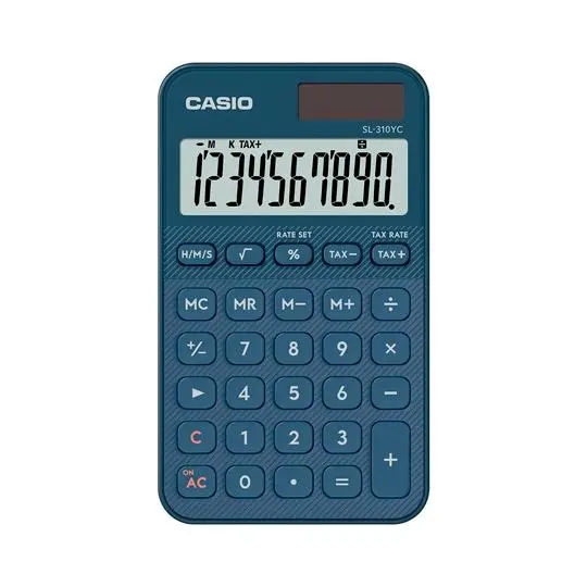 Casio Calculadora De Oficina Sl-310Yc-Ny 10 Dígitos Azul Marino