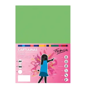 Fabrisa Pack de 50 Cartulinas A4 180 g/m² Color Verde