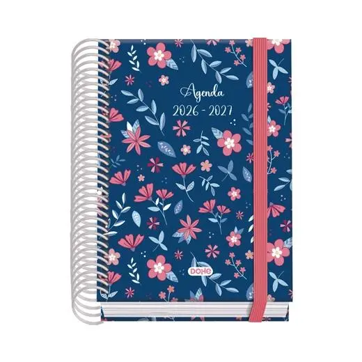DOHE AGENDA ESCOLAR PRIME A6 ESPIRAL DP CARTÓN FORRADO MOD. LOVELY 2026-2027