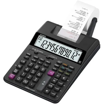 Casio Calculadora De Oficina Con Impresora HR-150RCE 12 Dígitos Negra