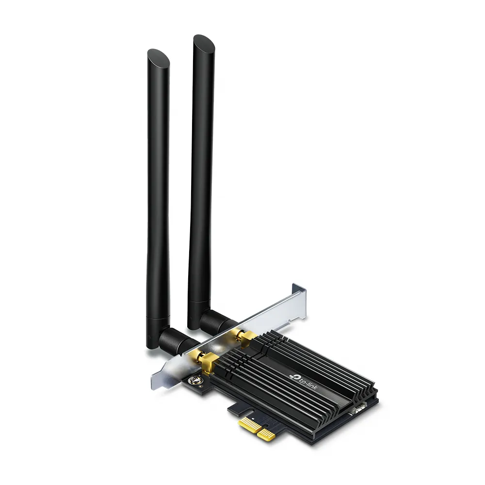 PCI EXPRESS WIFI 6 DUALBAND Y BLUETOOTH 5.0 TP-LINK ARCHER TX50E WIFI 6 2402 Mbps (5 GHz) + 574 Mbps (2.4 GHz) Bluetooth 5.0 BASE CON ANTENAS MAGNE
