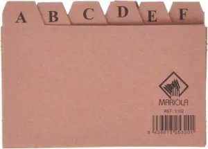 Mariola Índice A-Z Nº2 para Fichero 125x75mm Color Marrón