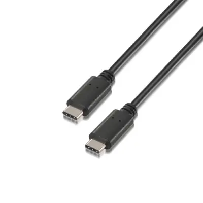 Aisens Cable USB 2.0 3A Tipo USB-C/M a USB-C/M Negro 1.0M