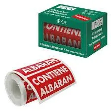 Dohe Packia Rollo Etiquetas Adhesivas Preimpresas 100 X 50 mm "Contiene Albarán