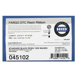 Fargo Cinta de Transferencia Térmica Original Negra 1.000p + Rodillo de Limpieza