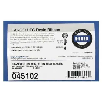 Fargo Cinta de Transferencia Térmica Original Negra 1.000p + Rodillo de Limpieza