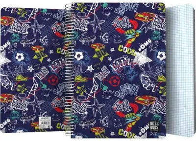 Grafoplás Cuaderno SR3 80H Folio 90g 4x4mm 5 Bandas Color Tapa PP