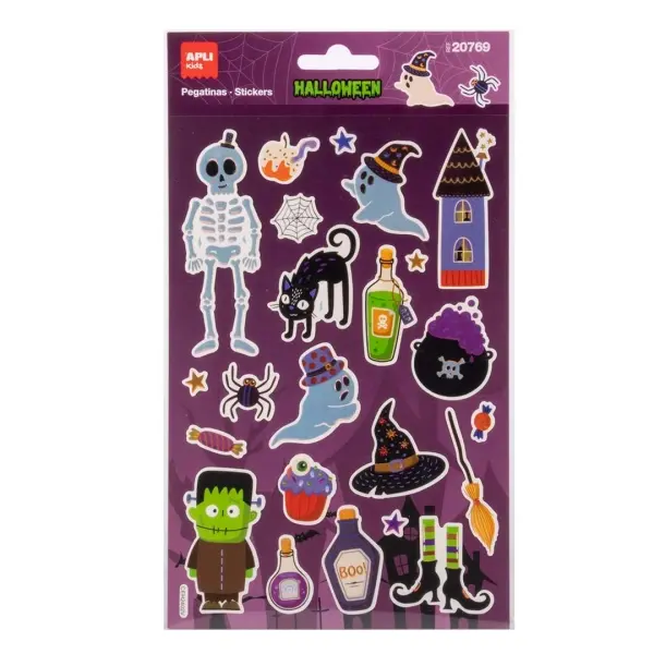 Apli Kids Pack de 22 Pegatinas de Halloween para Decorar Cuadernos y Agendas