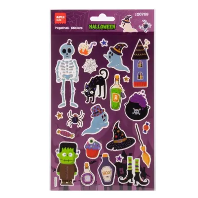 Apli Kids Pack de 22 Pegatinas de Halloween para Decorar Cuadernos y Agendas