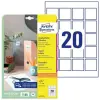 Avery Etiquetas Adhesivas Para Códigos QR 45X45mm Inkjet/Láser 20 X 25H Blancas